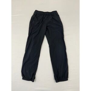 REI Co Op Kids Nylon Black Jogger Pants Elastic Waist Drawstring Size Small (8)